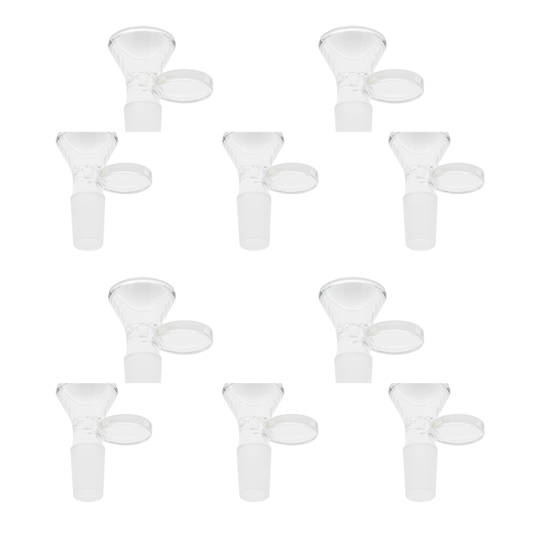 Bowl Macho 14mm Vidrio Pyrex Repuesto Bong Happy Juan Transparente 10 Piezas