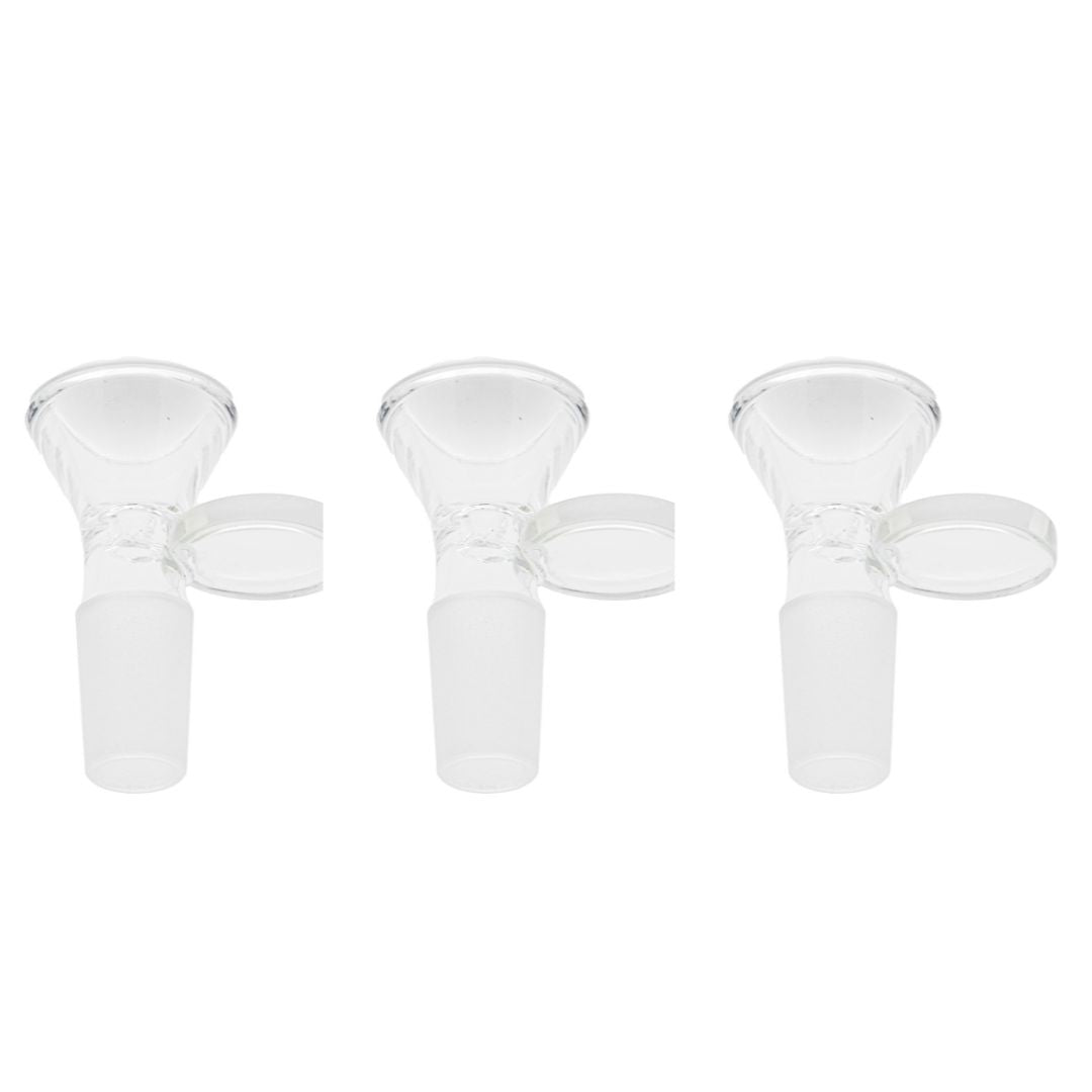 3pz Bowl Repuesto Para Bong Macho 14 Mm Vidrio Pyrex