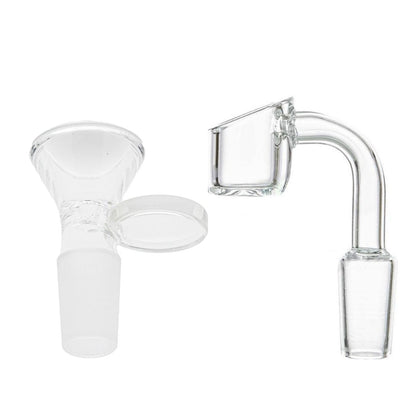 Pack Bowl + Banger (45 y 90 grados) Para Bong Macho 14mm Vidrio Pyrex