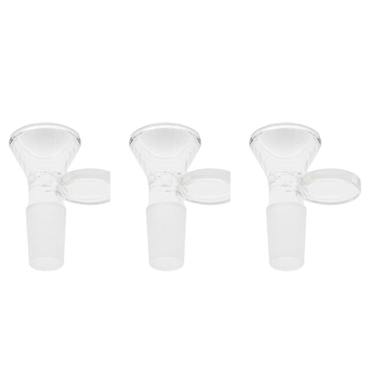 3pz Bowl Repuesto Para Bong Macho 14 Mm Vidrio Pyrex